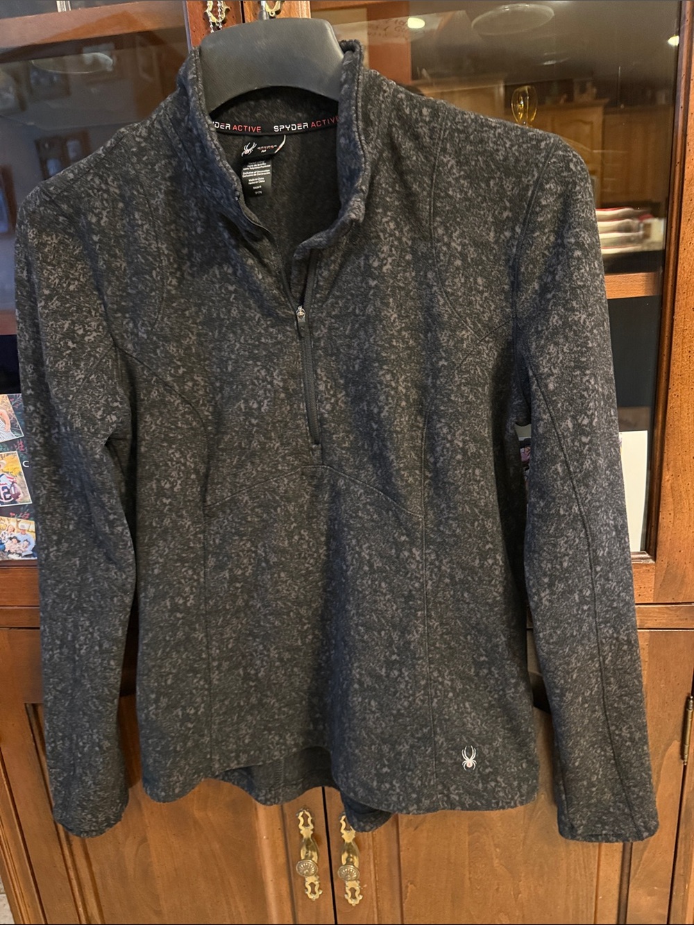 Spyder Men's Charcoal Heather Quarter-Zip Pullover